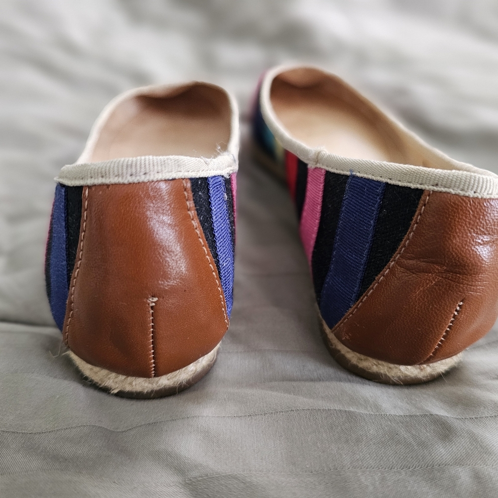 Kate Spade Espadrille Colorful Striped Women's Flats - Picture 5 of 8